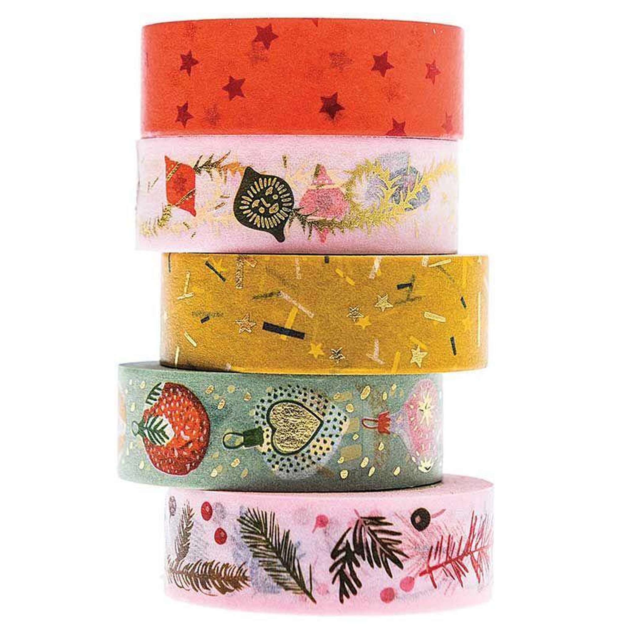 Voir la diapositive 1 : RICO DESIGN 5 masking tape noël nostalgique 1,5 cm x 10 m