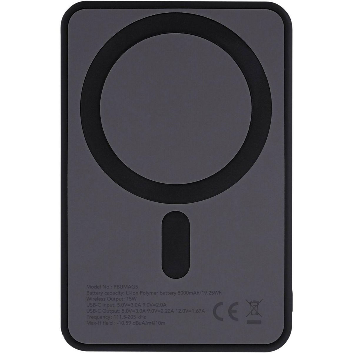 TNB Batterie externe 5000 mAh MagSafe fonction stand noir