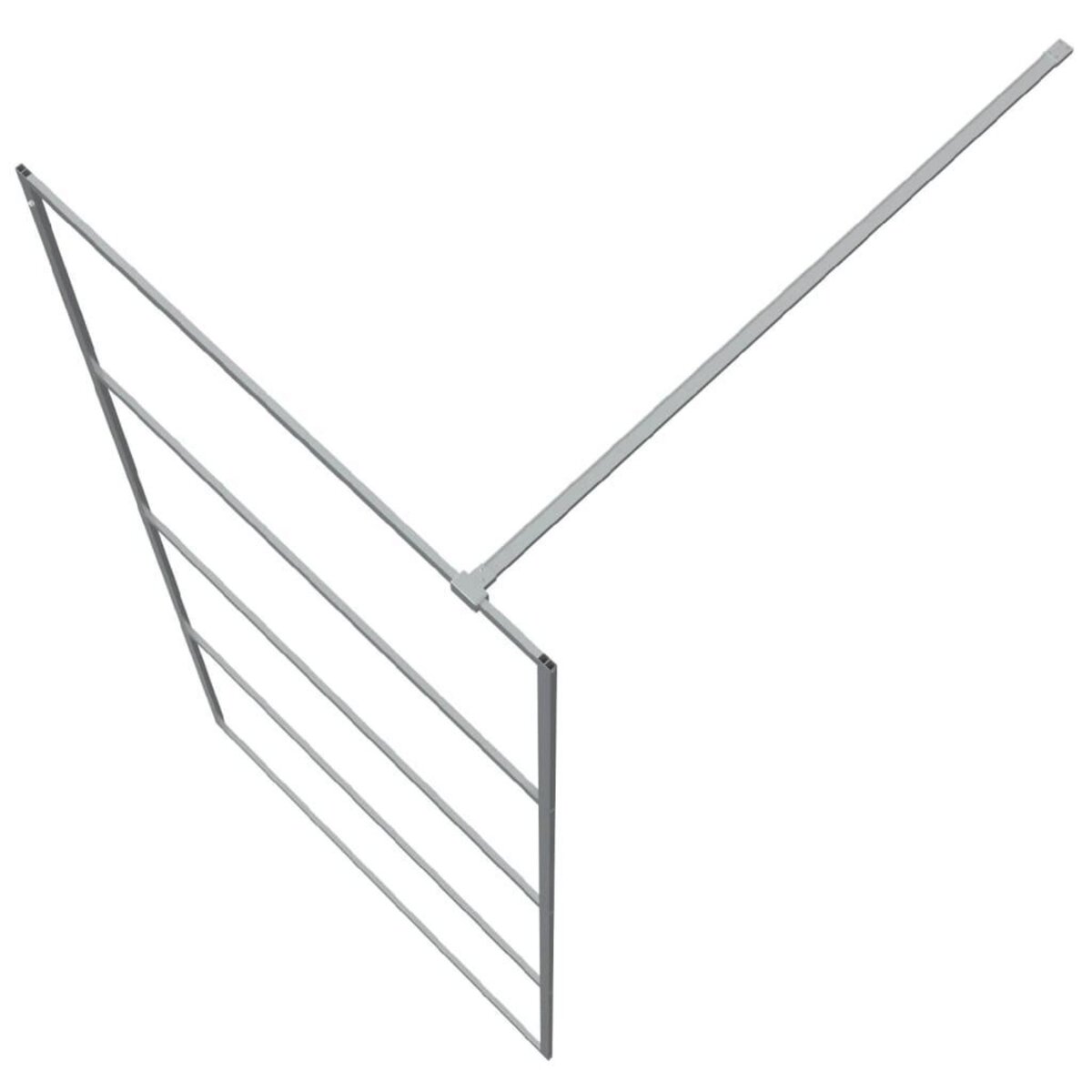 VIDAXL Paroi de douche Argente 90x195 cm Verre ESG transparent