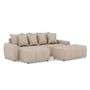 Voir la diapositive 2 : LISA DESIGN Adelaide - canapé d'angle réversible 4 places avec pouf d'appoint en tissu texturé
