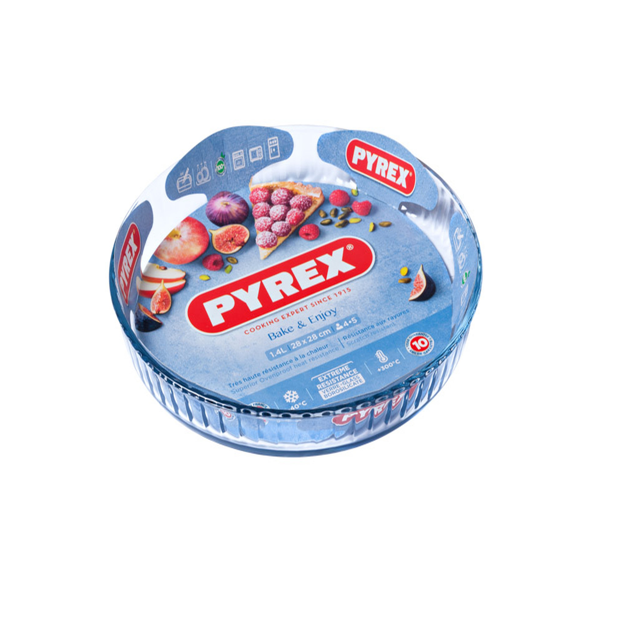 Voir la diapositive 2 : PYREX Moule à tarte verre 28 cm Pyrex Bake & Enjoy