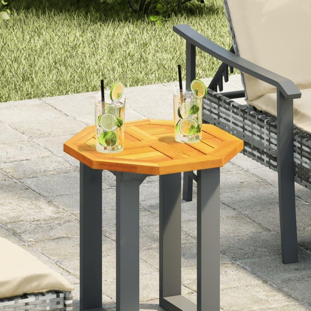 VIDAXL Dessus de table 40x40x2 cm octogonal bois massif d'acacia