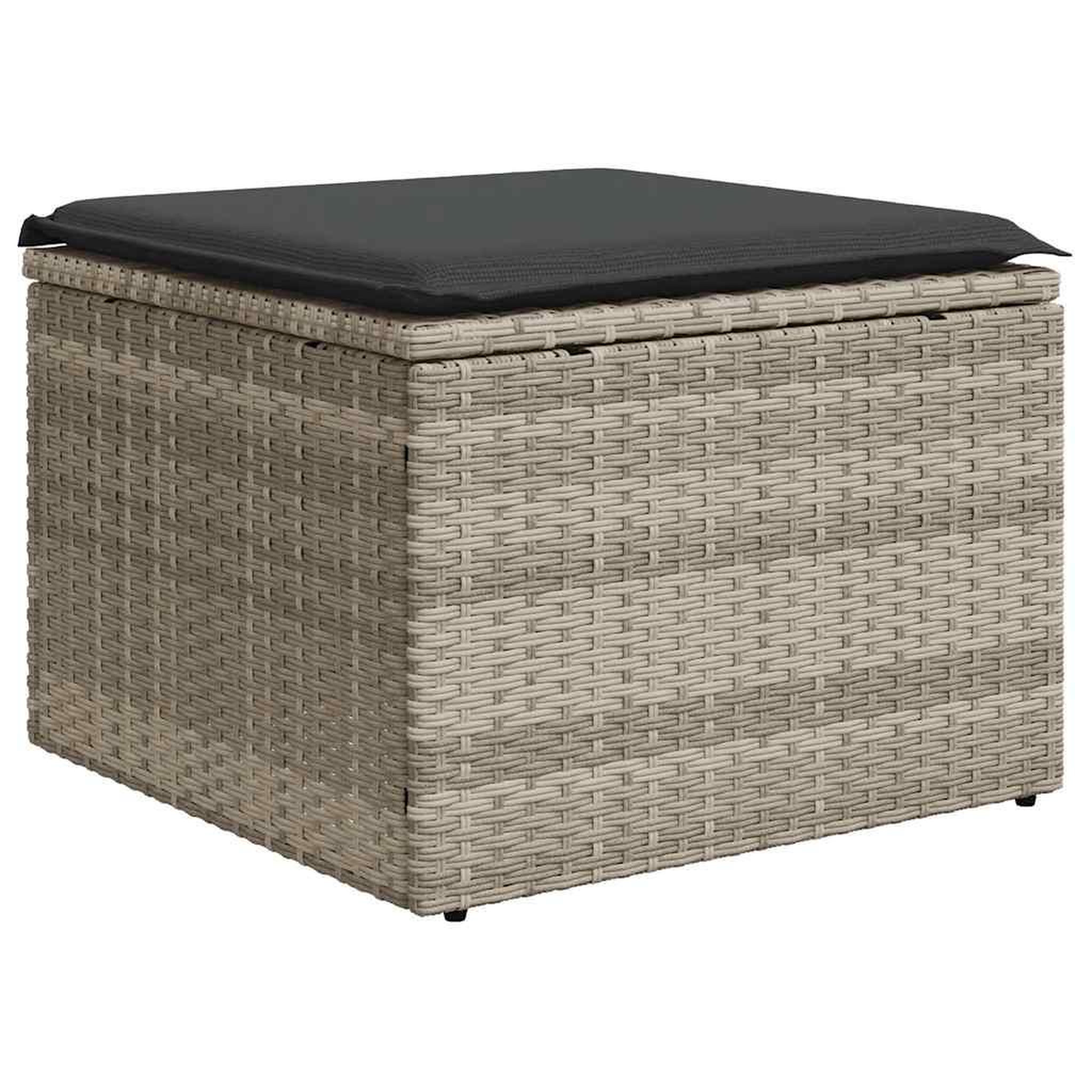 Voir la diapositive 3 : VIDAXL Salon de jardin 8 pcs avec coussins gris clair resine tressee