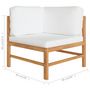 Voir la diapositive 6 : VIDAXL Salon de jardin 6 pcs avec coussins creme Bois de teck solide
