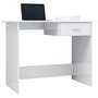 Voir la diapositive 3 : VIDAXL Bureau Blanc brillant 100x50x76 cm Bois d'ingenierie
