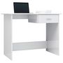 Voir la diapositive 3 : VIDAXL Bureau Blanc brillant 100x50x76 cm Bois d'ingenierie