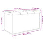 Voir la diapositive 6 : VIDAXL Banc de rangement blanc 82x42x45 cm bois d'ingenierie