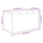 Voir la diapositive 6 : VIDAXL Banc de rangement blanc 82x42x45 cm bois d'ingenierie