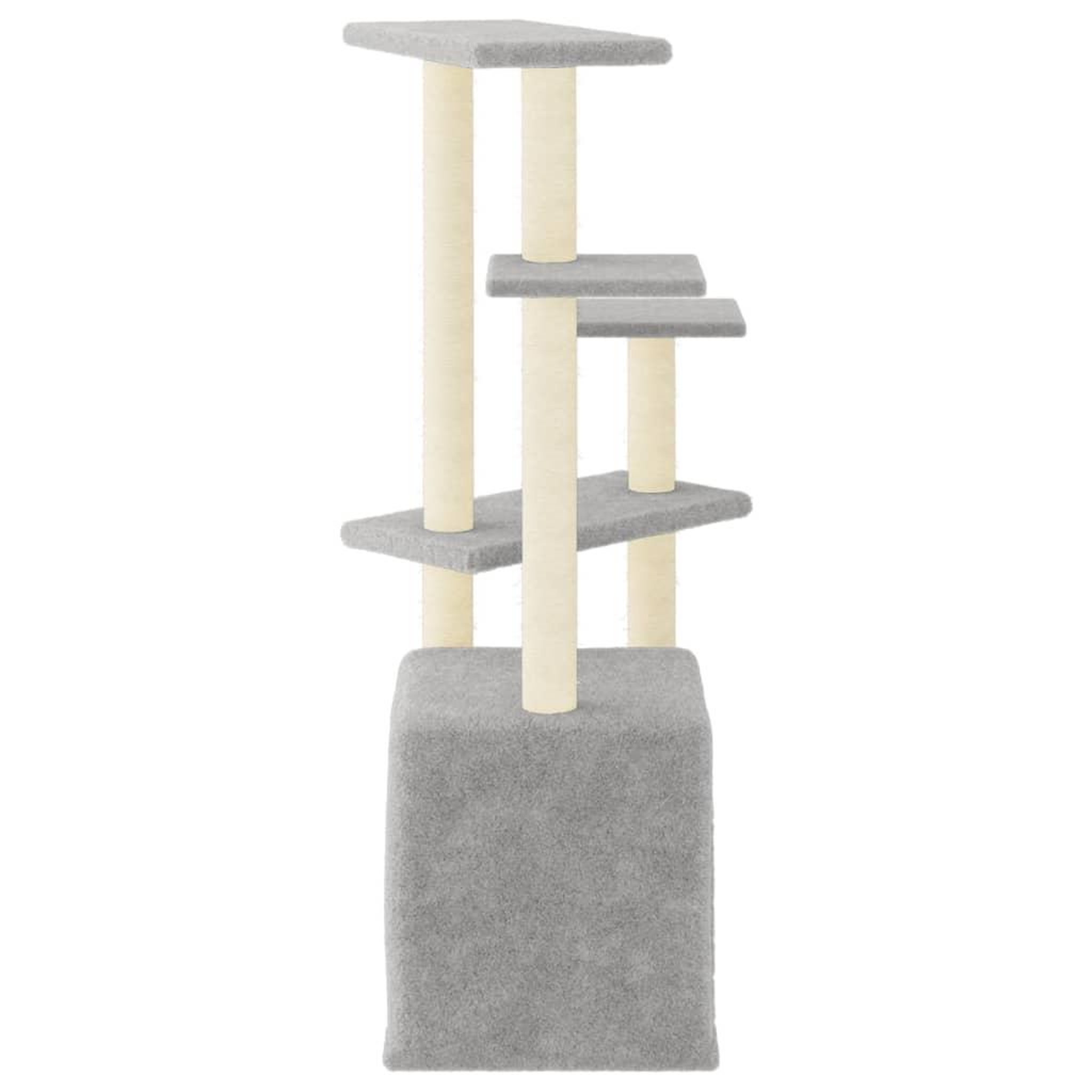 Voir la diapositive 4 : VIDAXL Arbre a chat avec griffoirs en sisal gris clair 107,5 cm