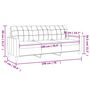 Voir la diapositive 6 : VIDAXL Canape a 3 places Rouge bordeaux 180 cm Tissu