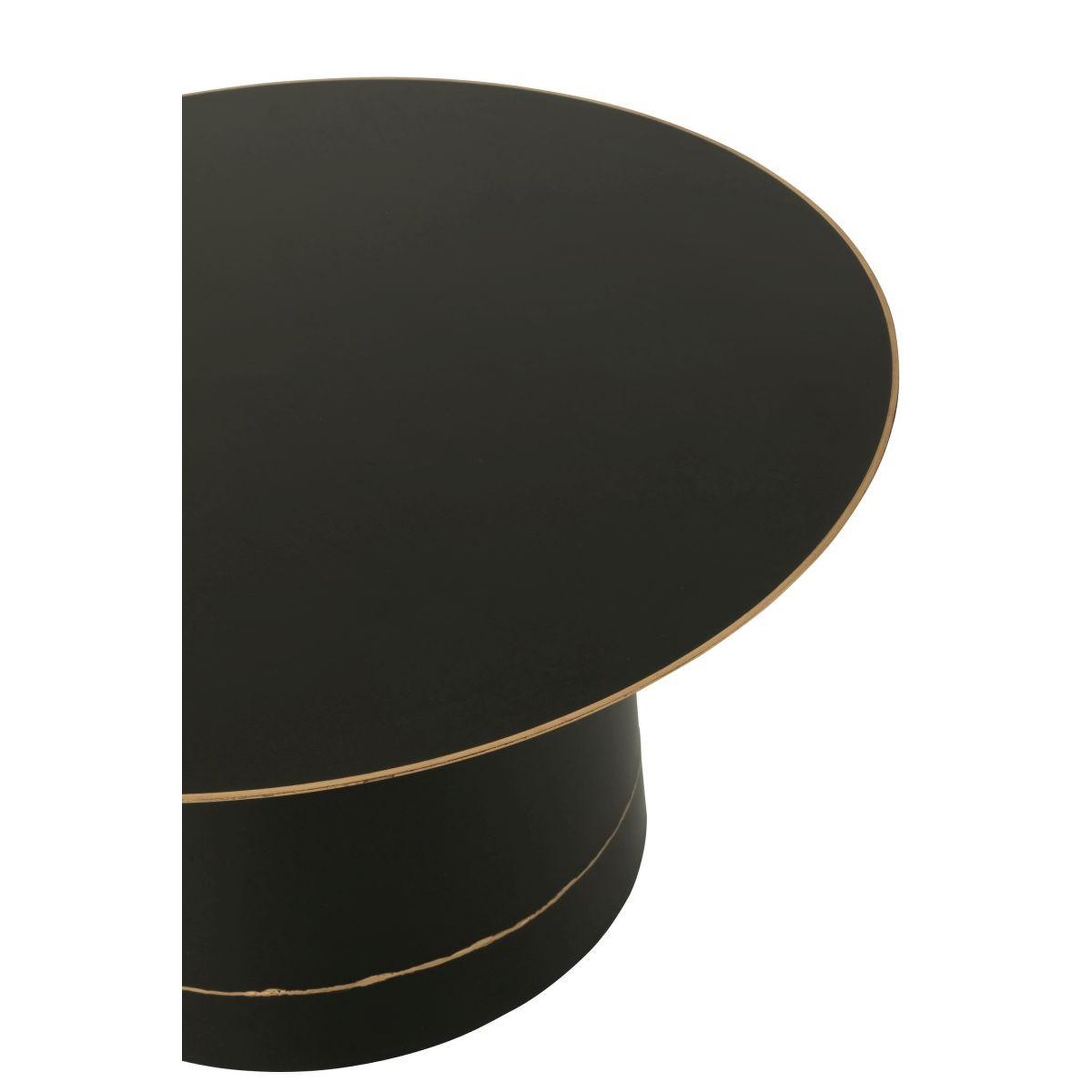 Voir la diapositive 3 : J-LINE Table basse en métal  border  80cm noir