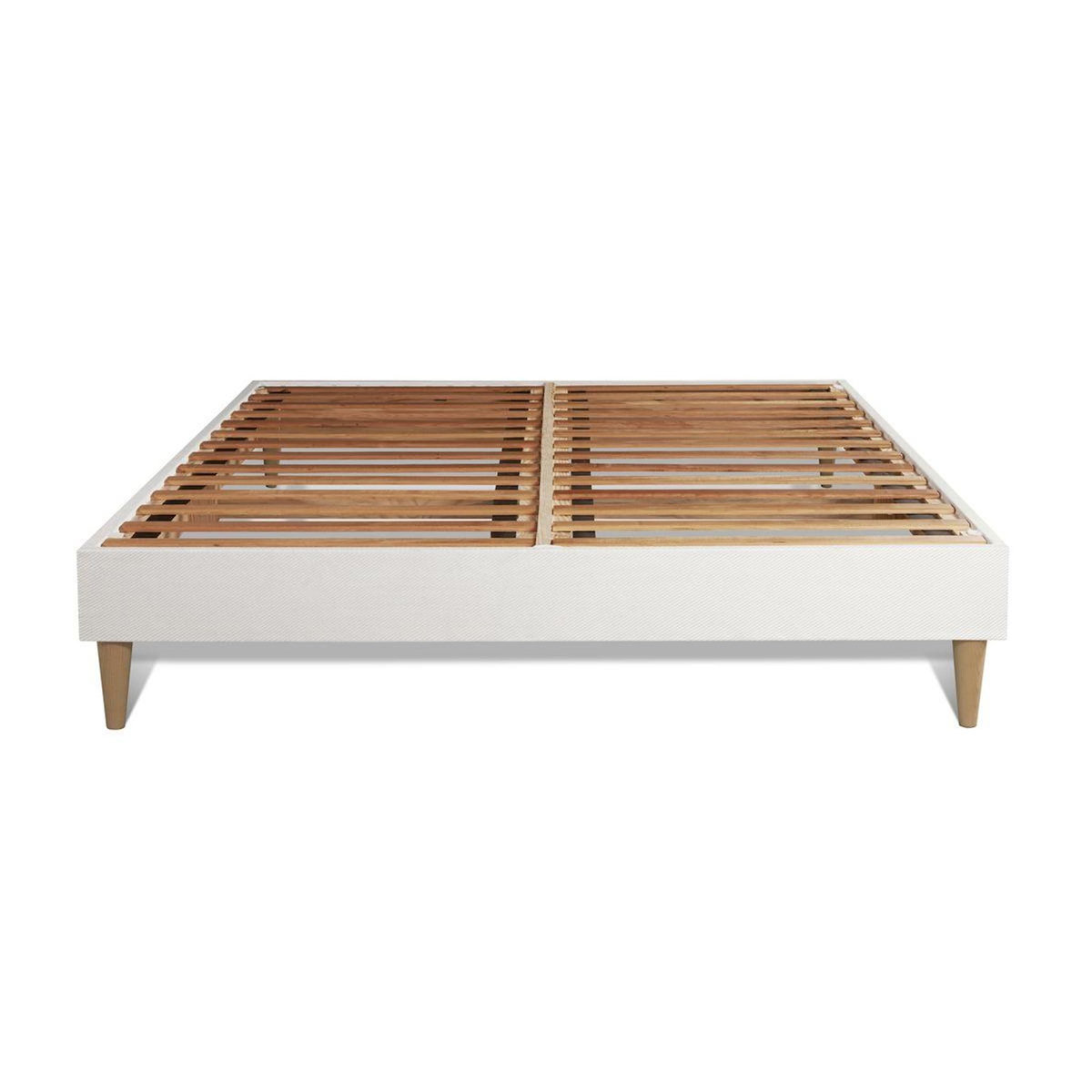 SEPTNUITS PACK matelas + sommier kit blanc Memo Plus Mémoire de forme + 2 oreillers + couette
