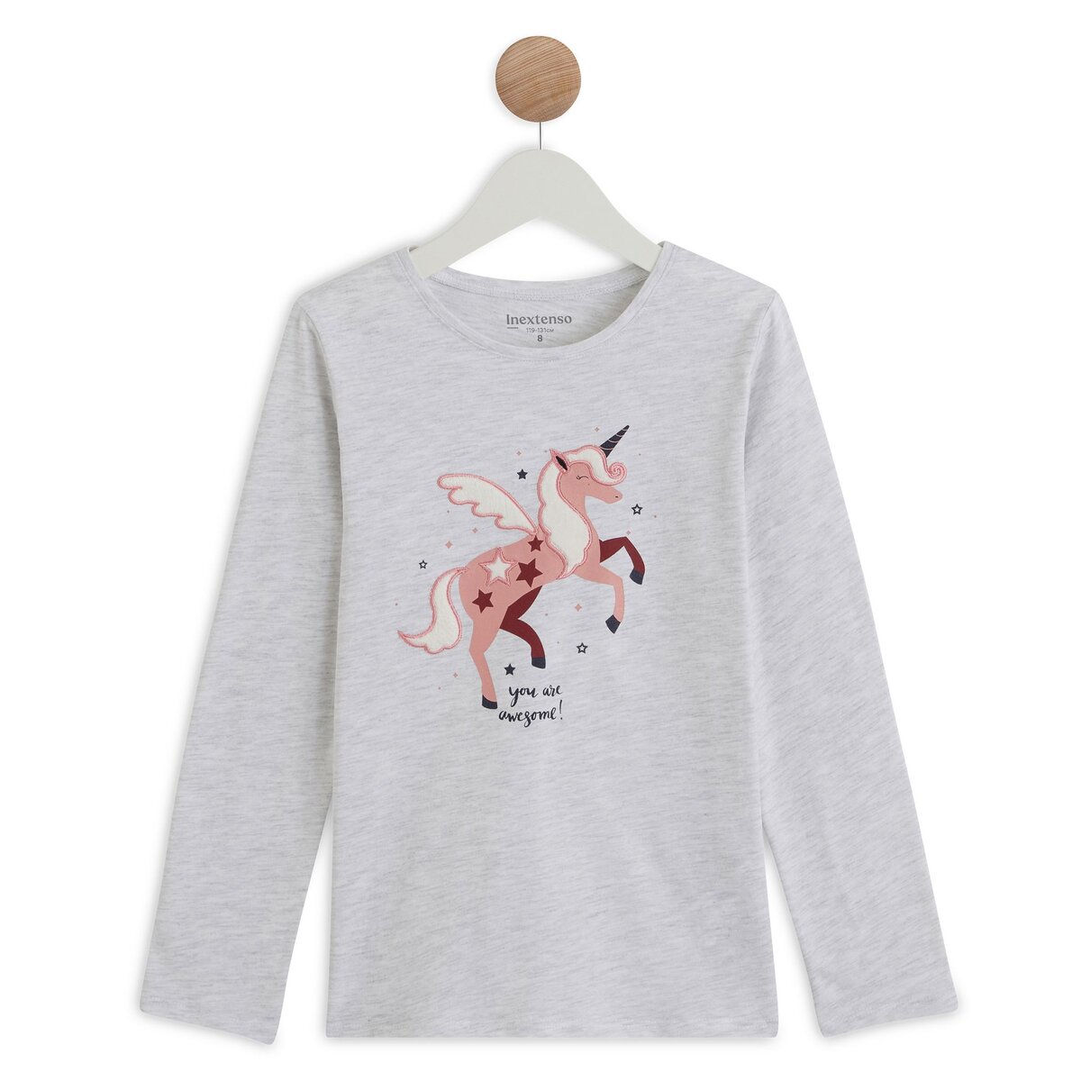 INEXTENSO T-shirt manches longues licorne fille