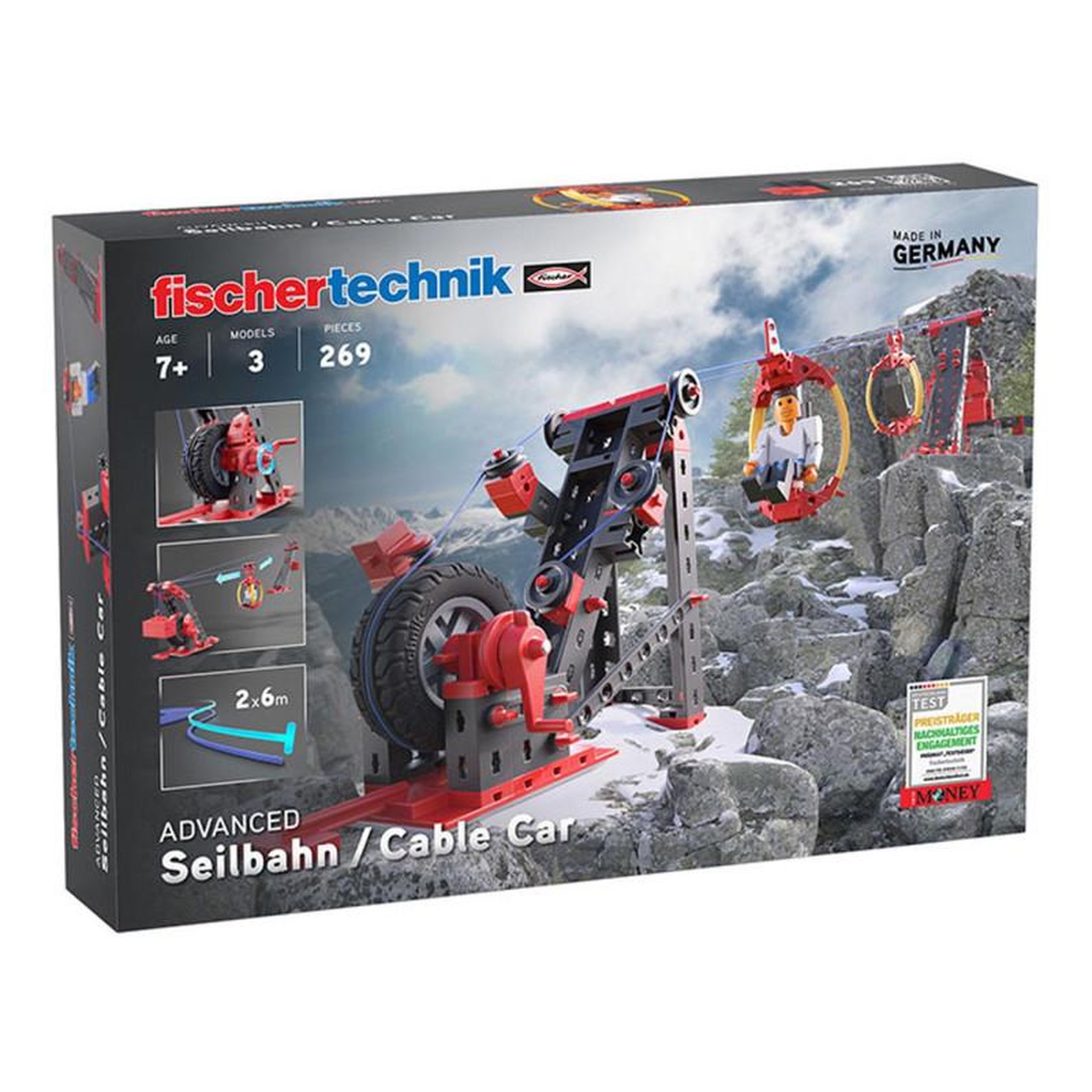 Voir la diapositive 2 : Fischer Fischertechnik Advanced - Cable car, 269 pcs. 564068