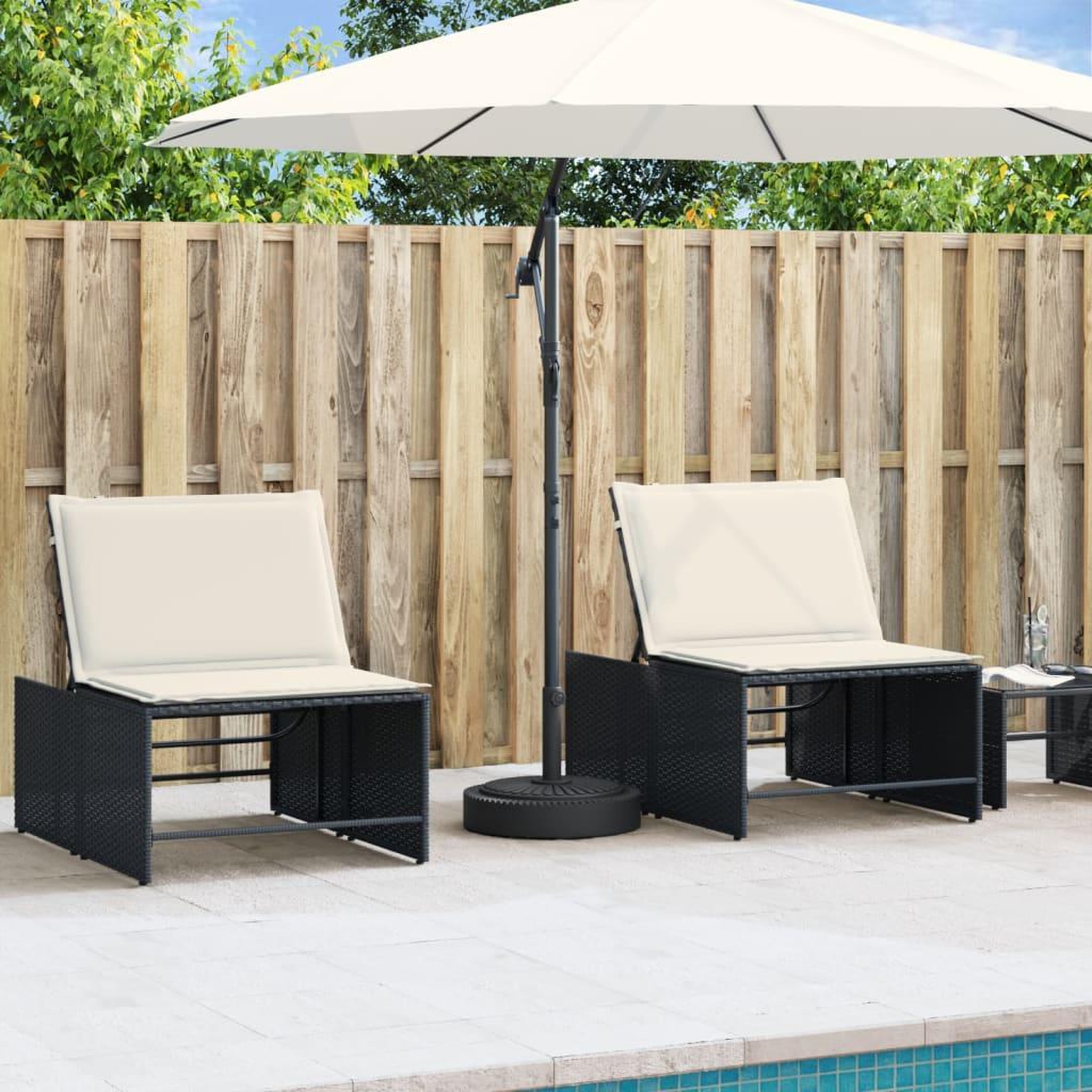 Voir la diapositive 3 : VIDAXL Base de parasol pour mats Ø38 / 48 mm 25 kg rond