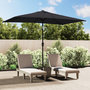 Voir la diapositive 1 : VIDAXL Parasol d'exterieur avec mat en metal 300x200 cm Noir
