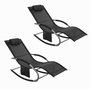 Voir la diapositive 1 : SOBUY SoBuy - Lot de 2 chaises à bascule pour jardin - Moderne - OGS28X2