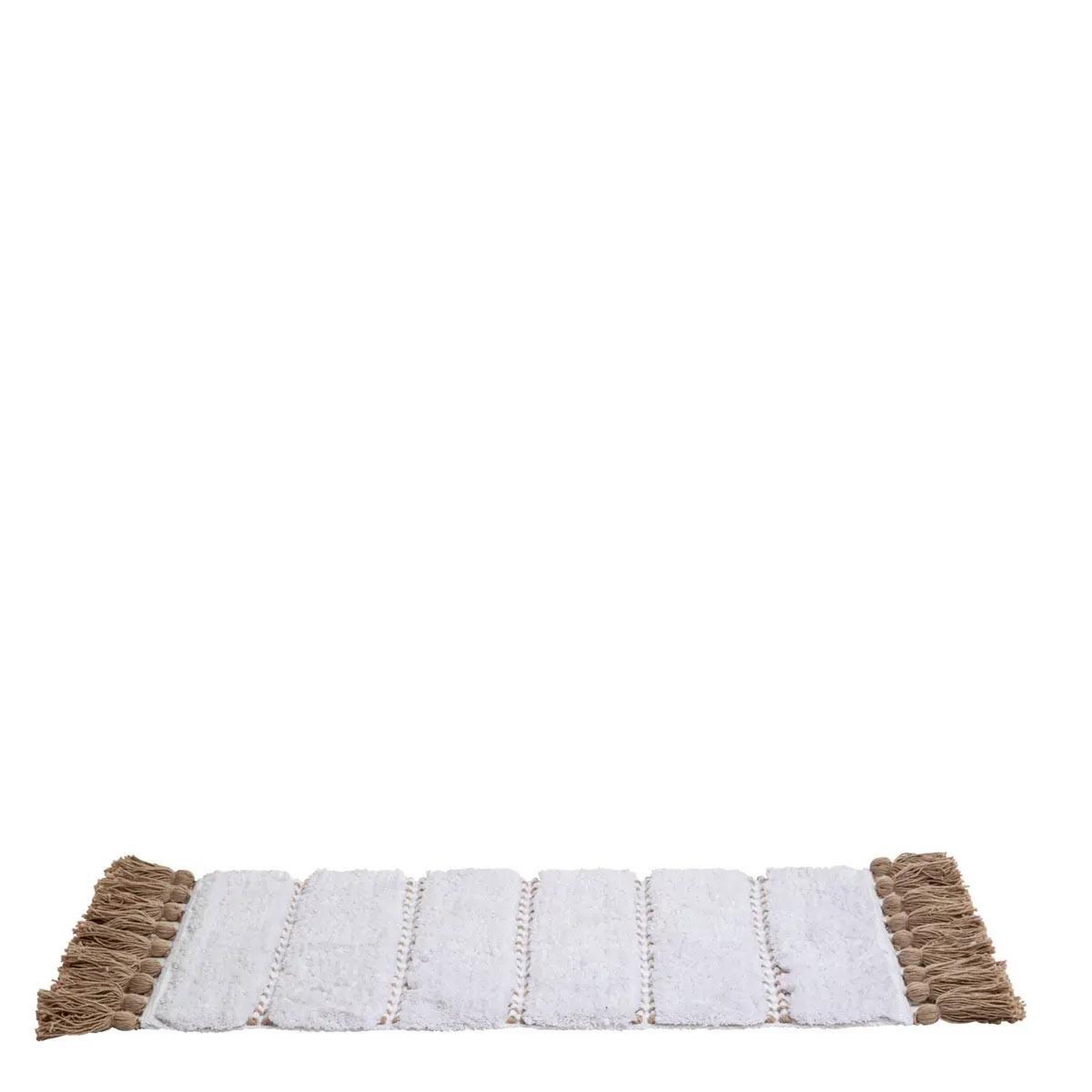Voir la diapositive 3 : FIVE Tapis salle de bain  pompons  50x75cm taupe