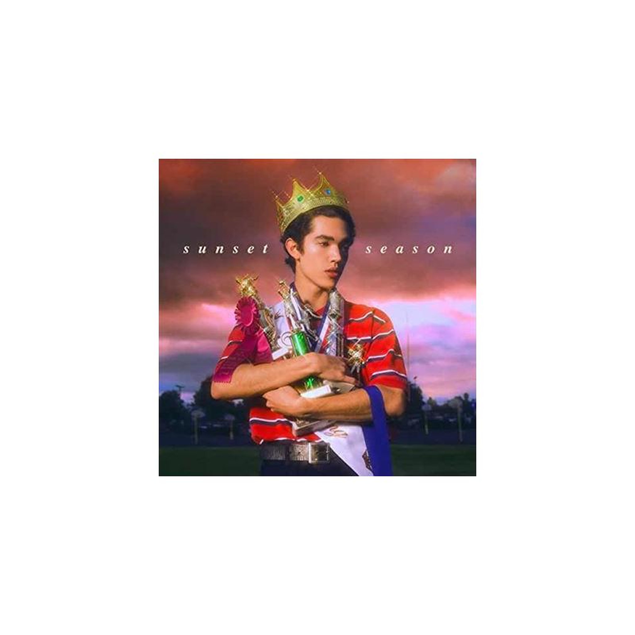Album vinyle 10 pouces conan gray « sunset season » en verre blanc marbré