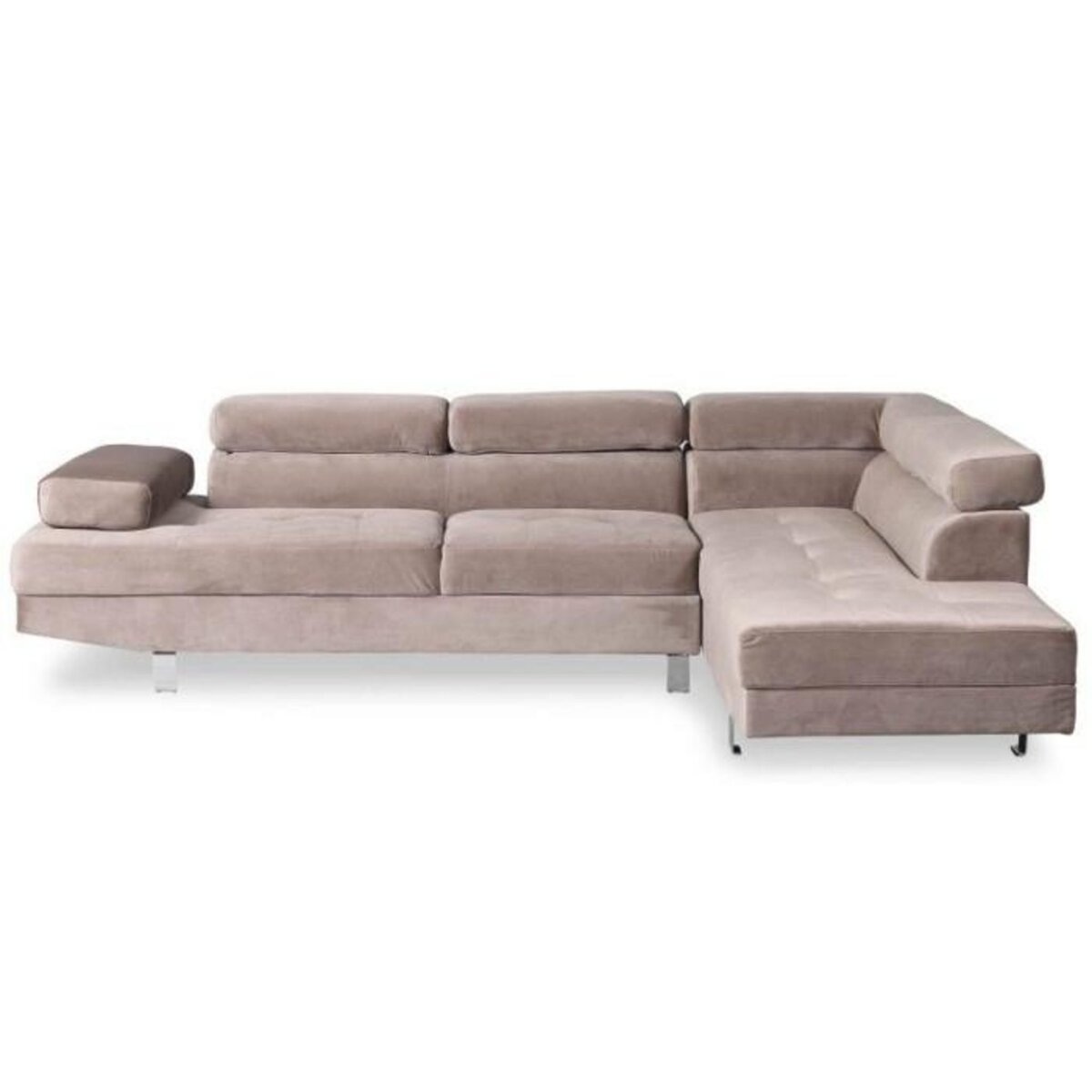 Paris Prix Canapé d'Angle Droit  Têtière  260cm Taupe