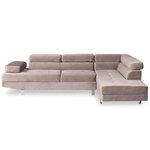 Paris Prix Canapé d'Angle Droit  Têtière  260cm Taupe