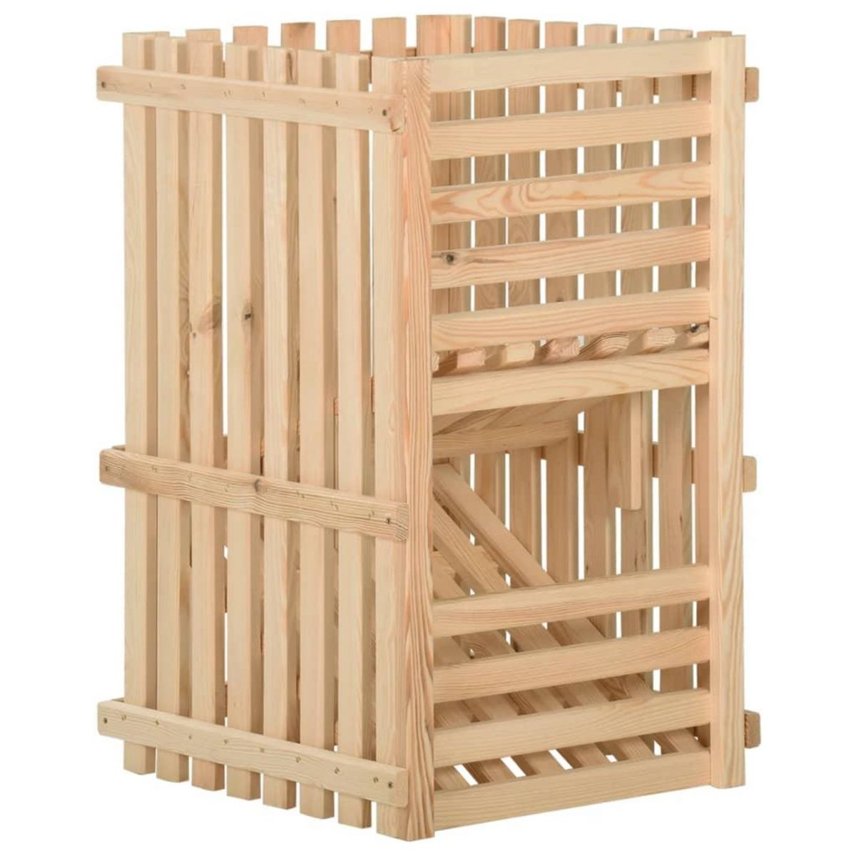 VIDAXL Boîte a pommes de terre 50x50x50 cm Bois de pin solide