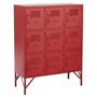 Voir la diapositive 1 : Paris Prix Commode 9 Portes en Métal  Pulgar  113cm Rouge