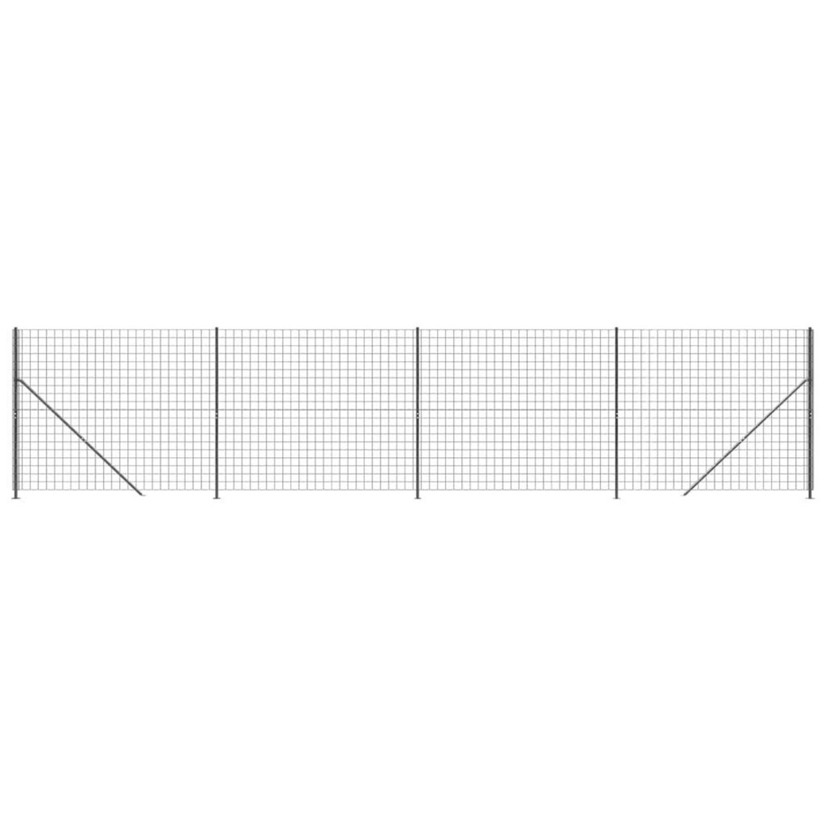 VIDAXL Cloture en treillis metallique avec bride anthracite 2x10 m