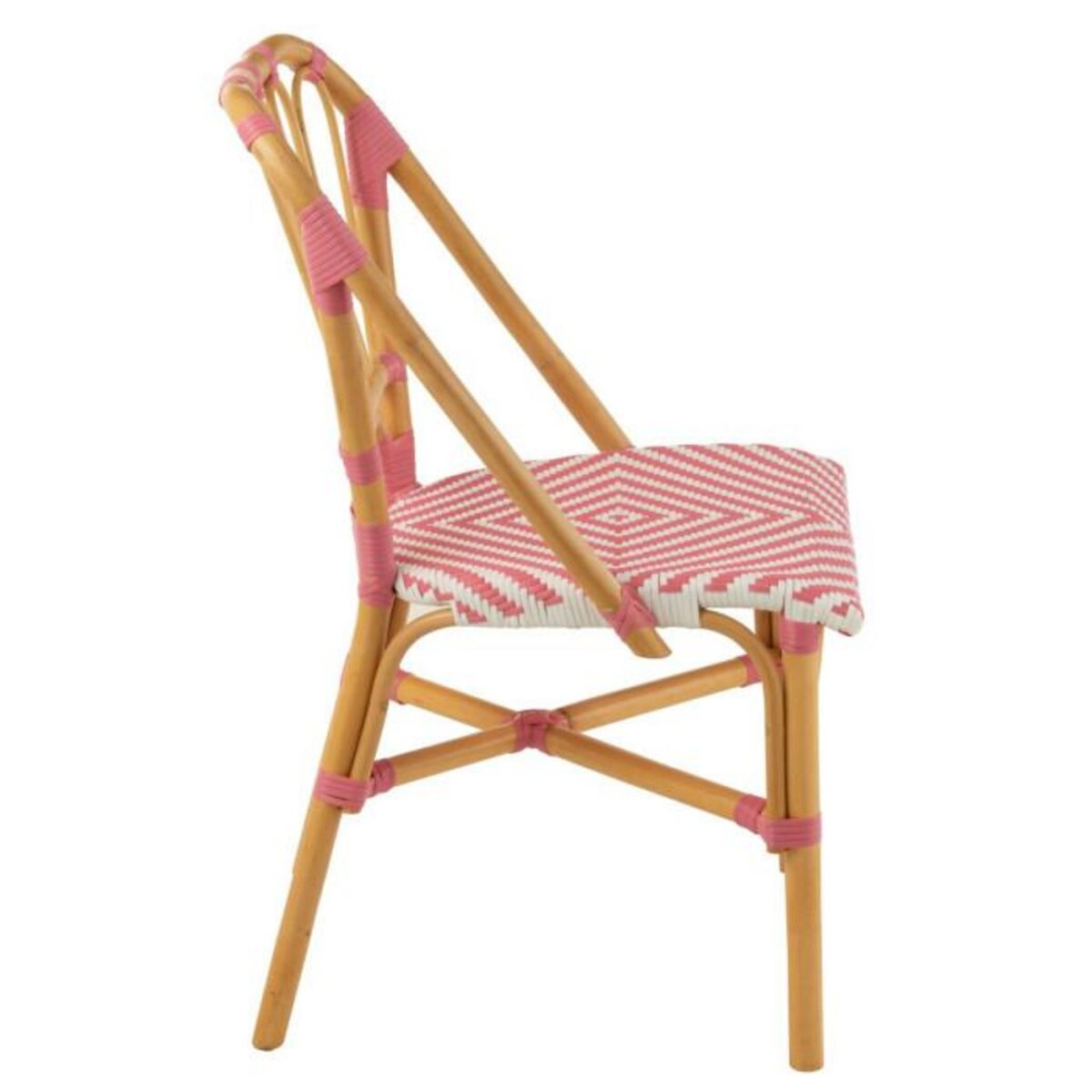 Paris Prix Chaise en Rotin  Danial  85cm Rose