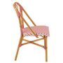 Voir la diapositive 3 : Paris Prix Chaise en Rotin  Danial  85cm Rose