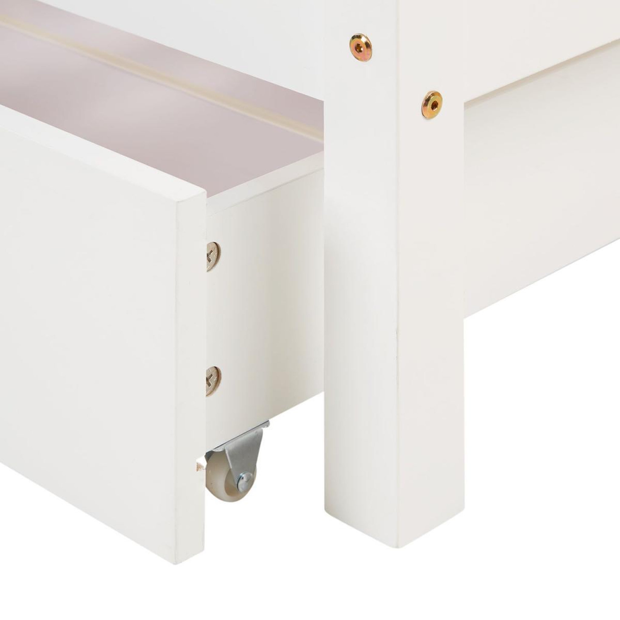 Voir la diapositive 4 : HomeStyle4U Lit Superposé 90x200 et 140x200 blanc