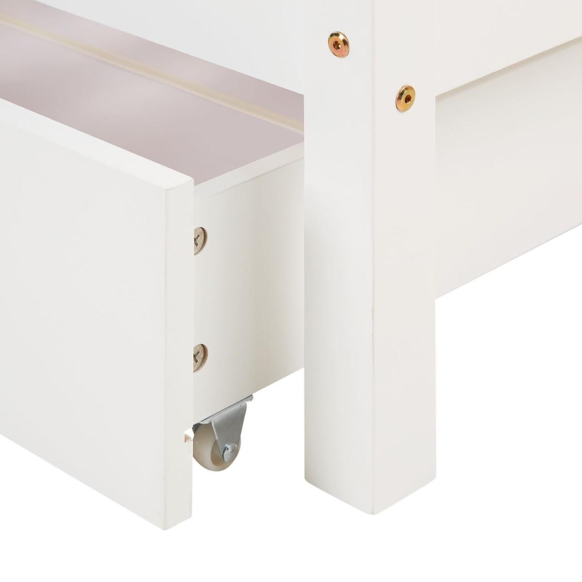 HomeStyle4U Lit Superposé 90x200 et 140x200 blanc