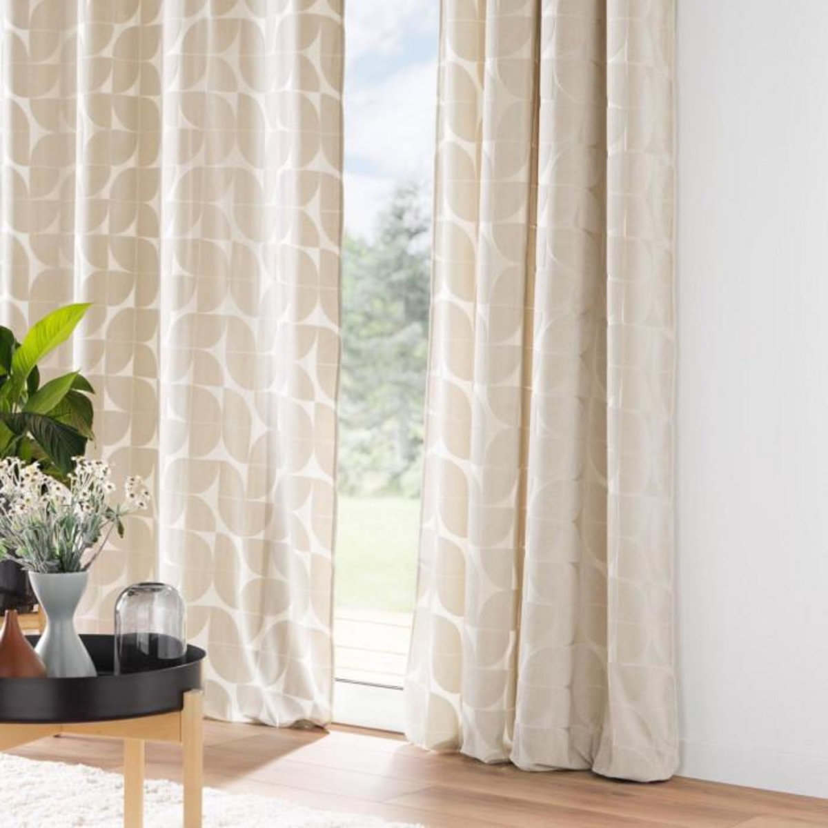 Paris Prix Rideau à Œillets en Velours  Geolia  135x260cm Naturel