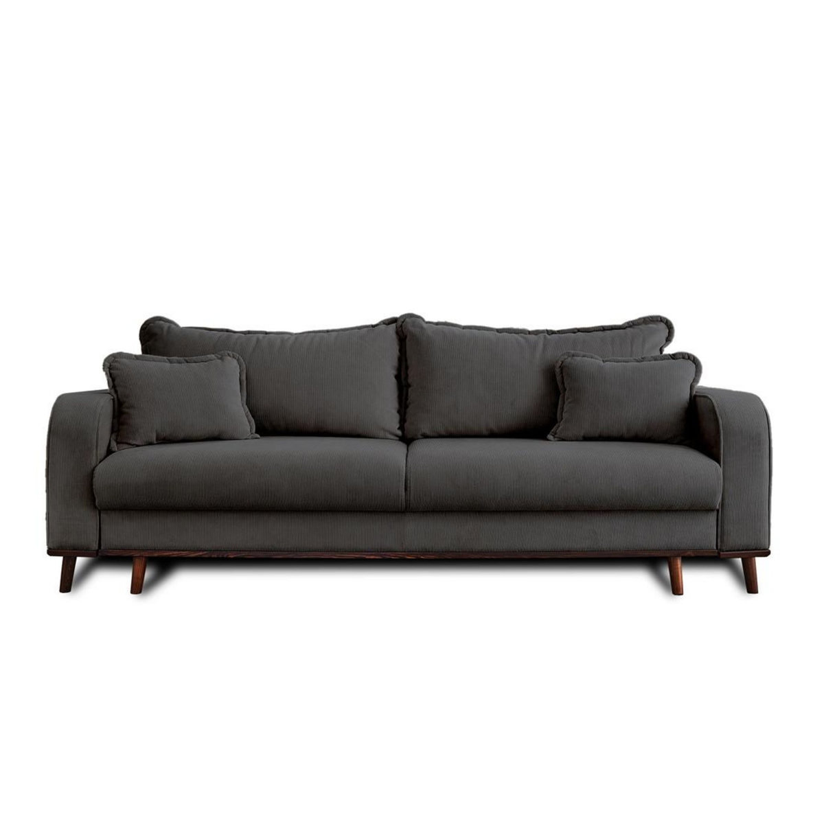 LISA DESIGN Albane - canapé 3 places - convertible avec coffre - en velours côtelé