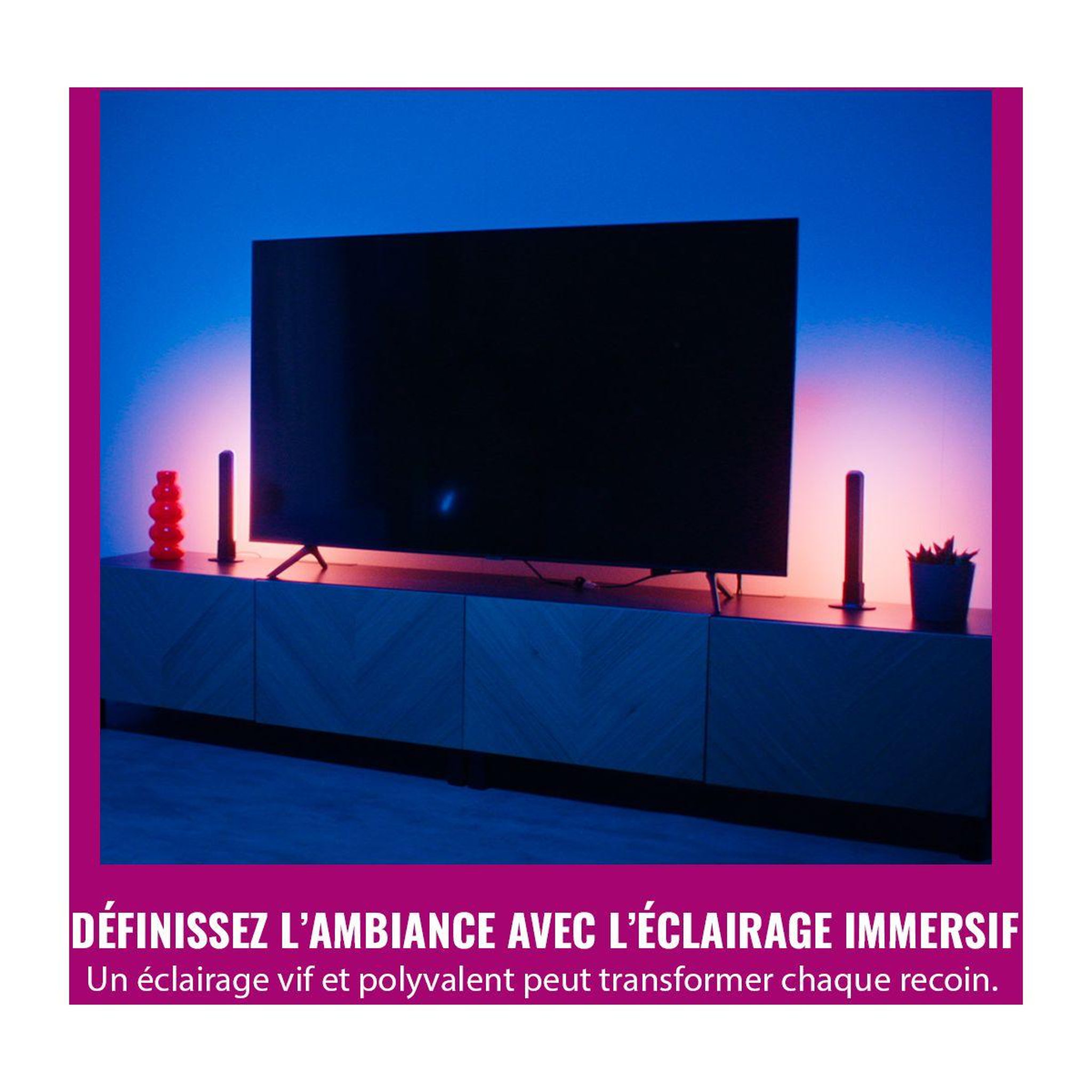 Voir la diapositive 2 : WIZ Lampe connectée barre lumineuse couleur x2