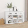 Voir la diapositive 1 : VIDAXL Buffet Blanc 100x30x59,5 cm Bois d'ingenierie