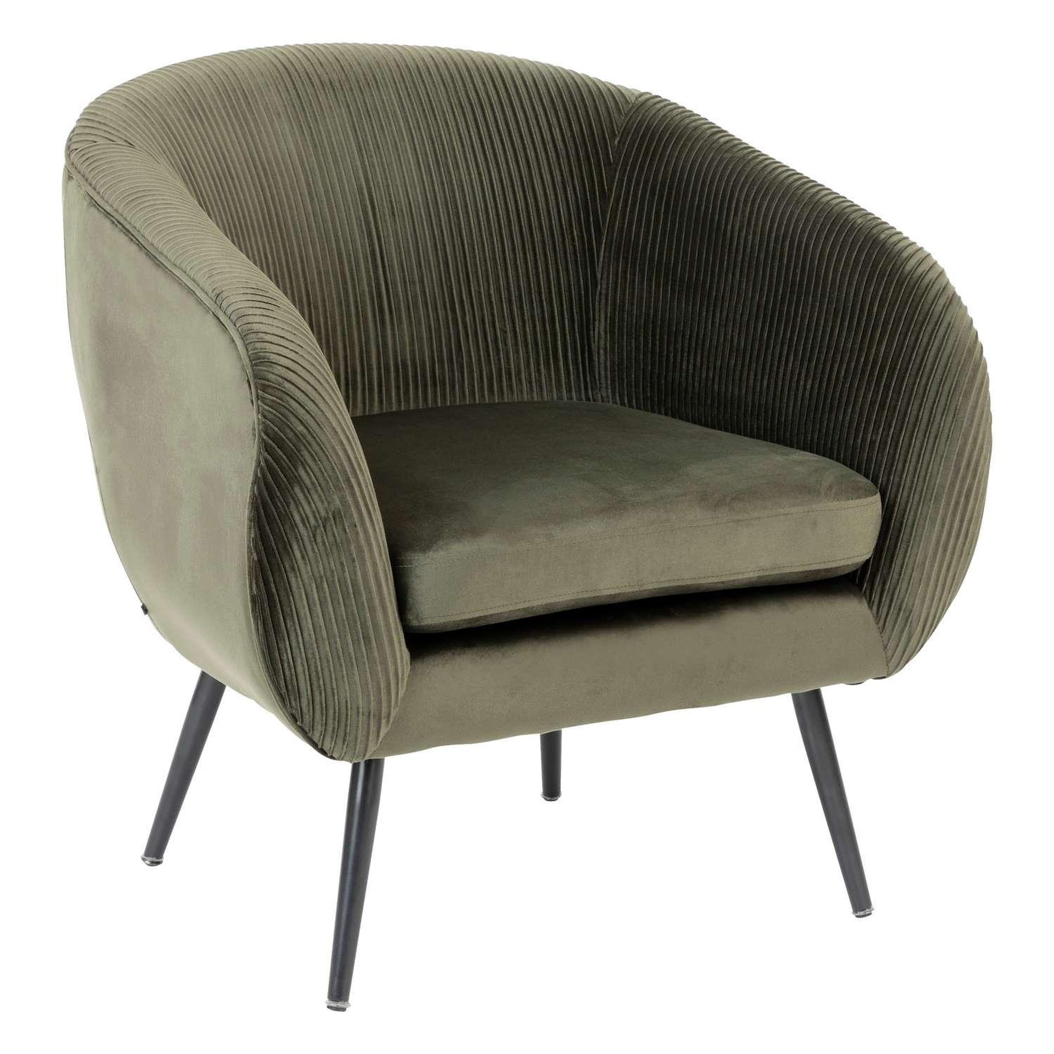 Voir la diapositive 1 : ATMOSPHERA Fauteuil en velours solaro - vert