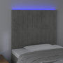 Voir la diapositive 3 : VIDAXL Tete de lit a LED Gris clair 100x5x118/128 cm Velours