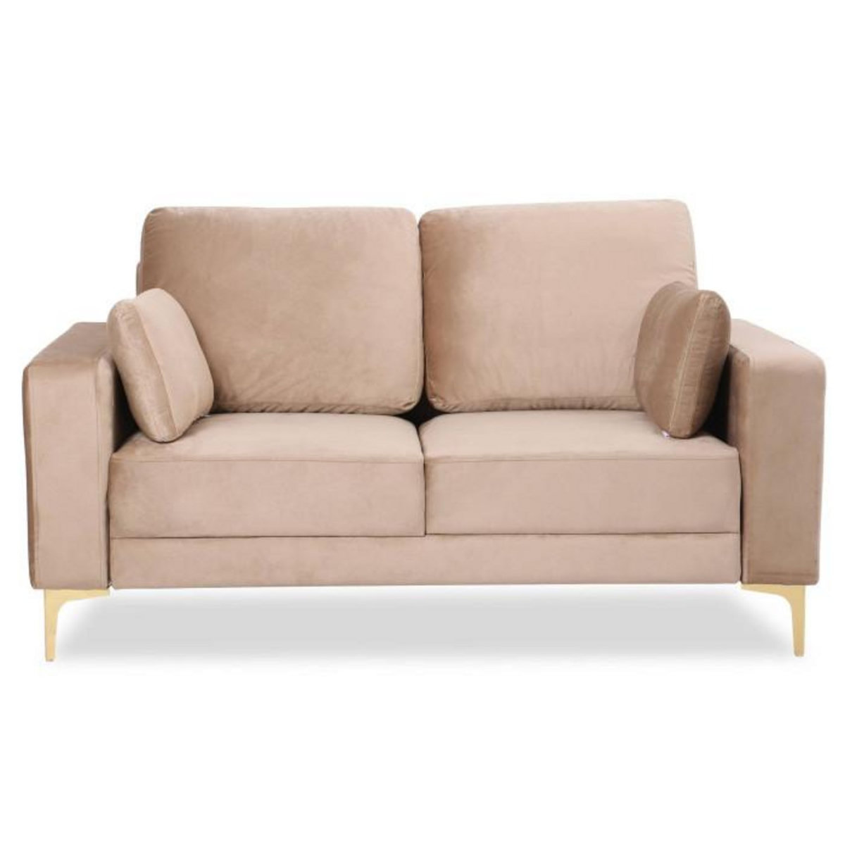 Paris Prix Canapé 2 Places en Velours  Ignacio  158cm Taupe