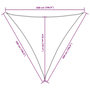Voir la diapositive 6 : VIDAXL Voile de parasol tissu oxford triangulaire 5x5x5 m beige