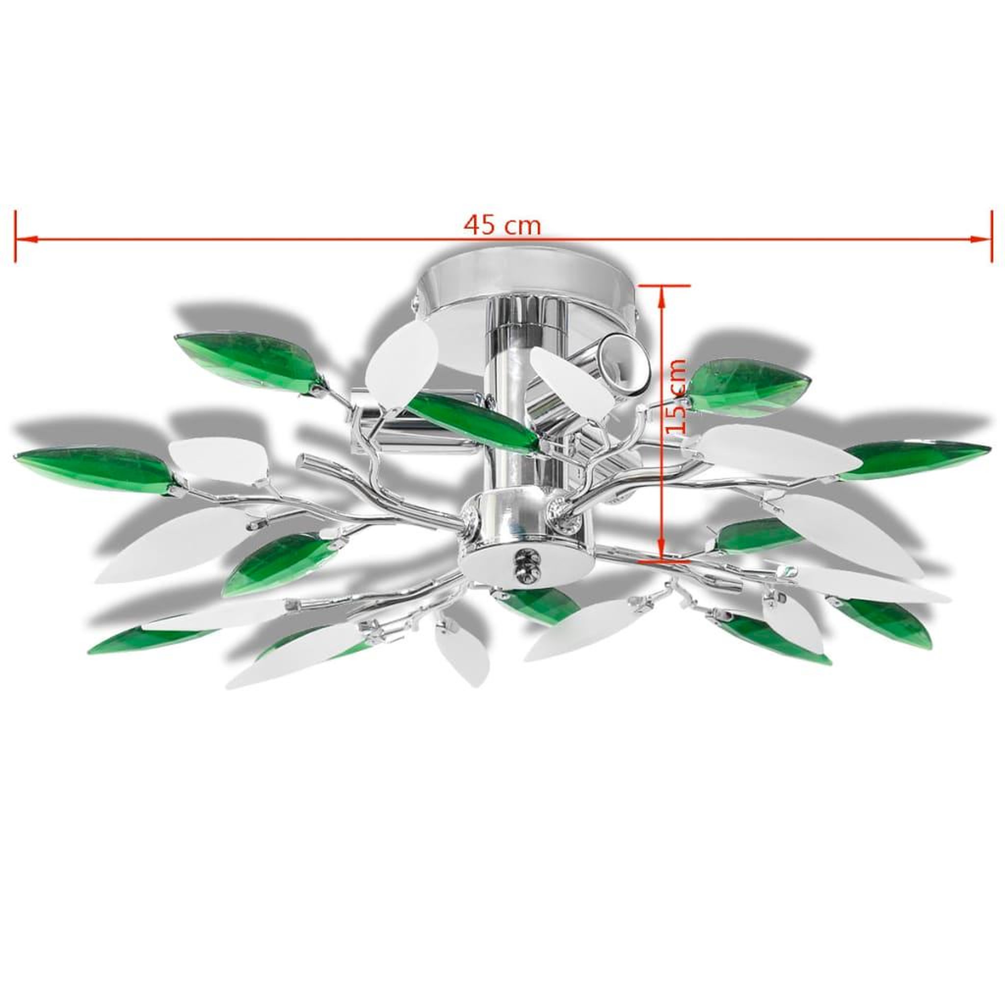 Voir la diapositive 5 : VIDAXL Plafonnier et bras en forme de feuille Acrylique 3 ampoules E14
