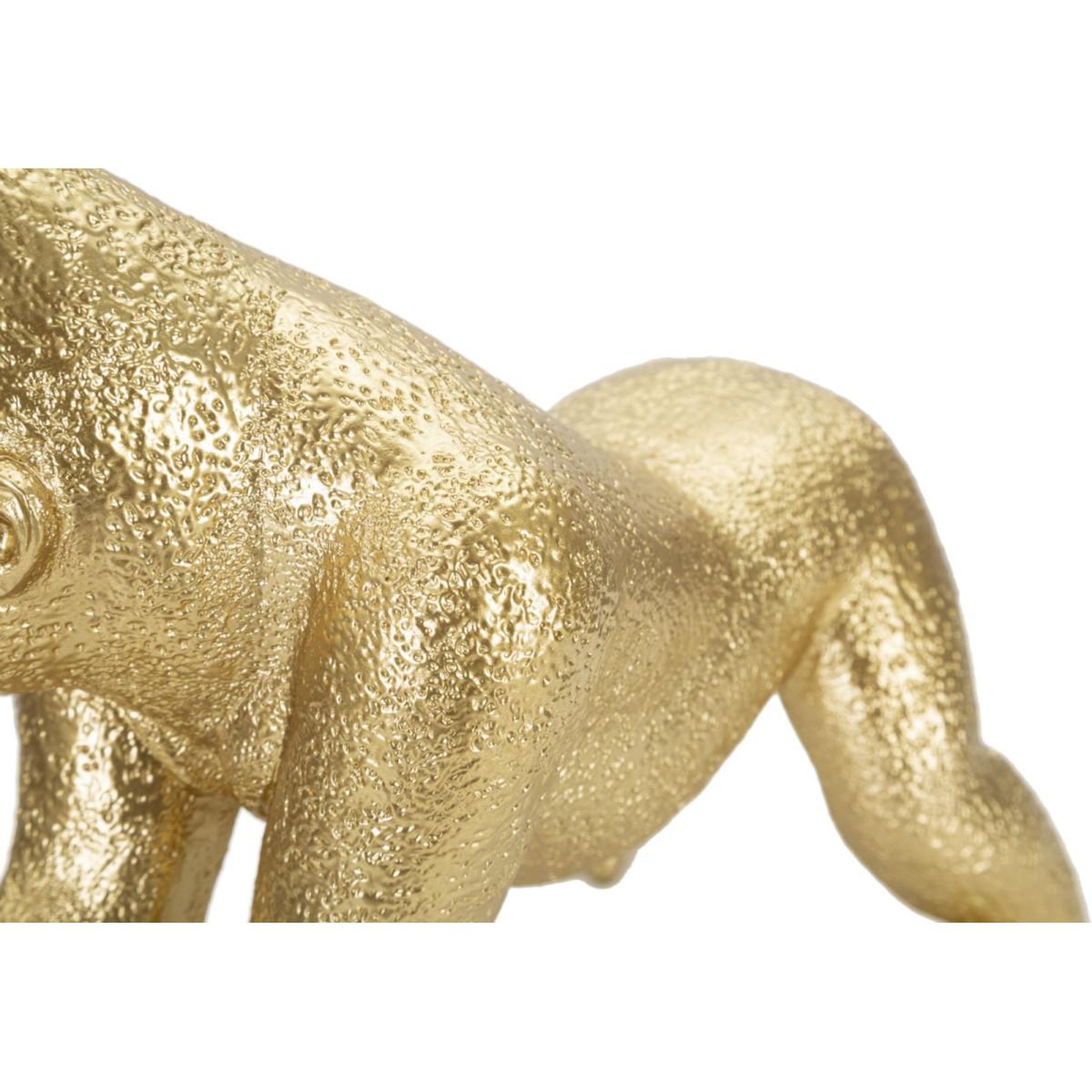 Voir la diapositive 4 : Paris Prix Statuette design en résine  gorille  24cm or
