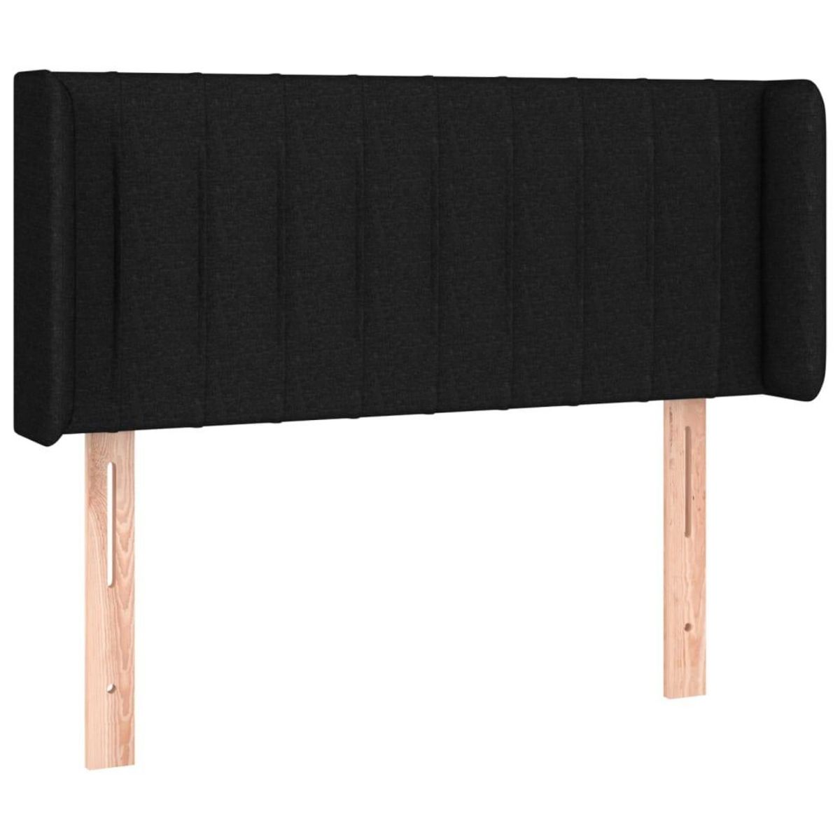 VIDAXL Tete de lit avec oreilles Noir 103x16x78/88 cm Tissu