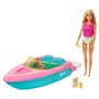 Voir la diapositive 1 : MATTEL Poupée Barbie et son bateau