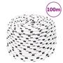 Voir la diapositive 6 : VIDAXL Corde de bateau tresse Blanc 8 mmx100 m Polyester