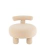 Voir la diapositive 3 : Paris Prix Pouf Bouclette Avec Dossier  Teddy  52cm Beige