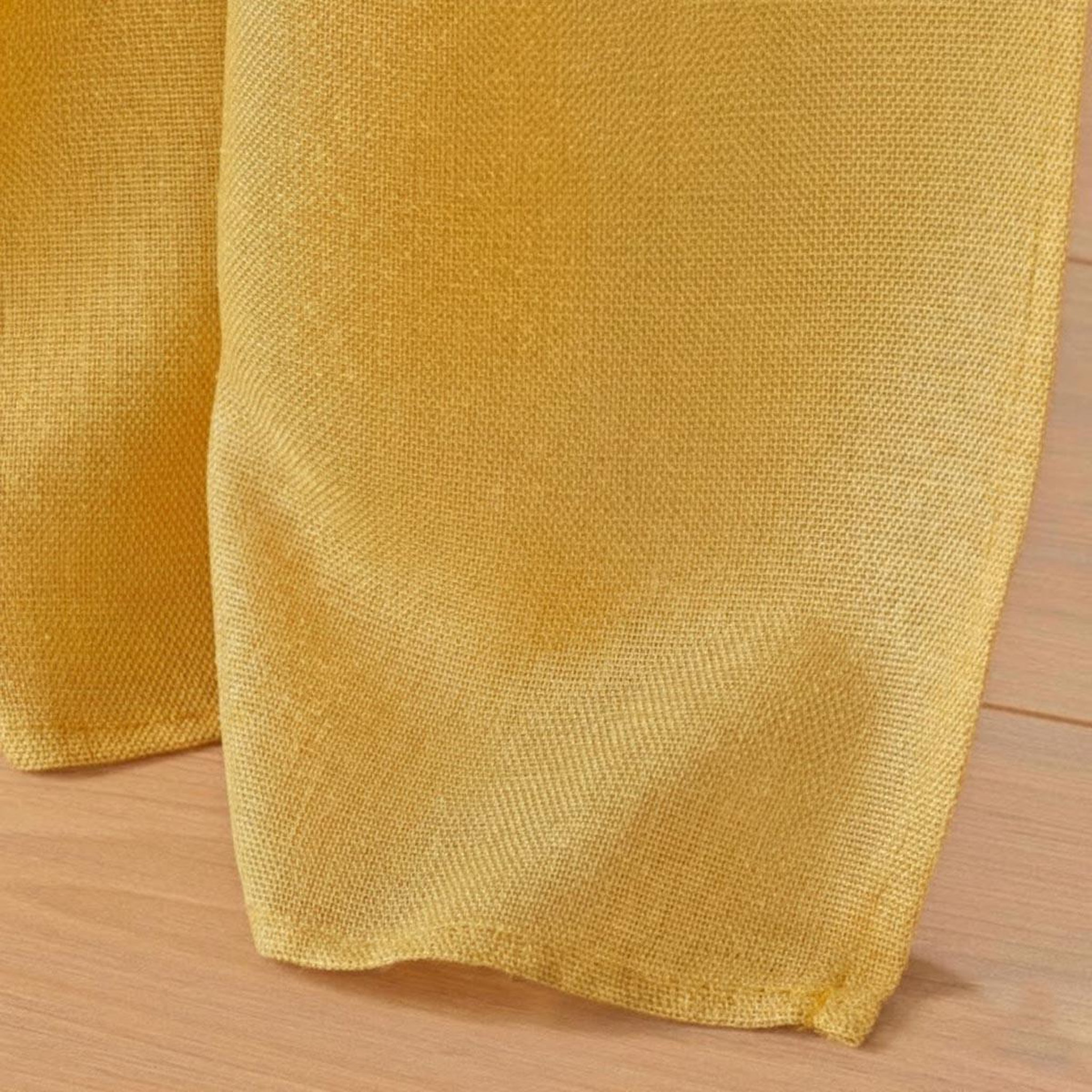 Voir la diapositive 3 : Douceur d'Intérieur Rideau à œillets  zeline  140x260cm jaune