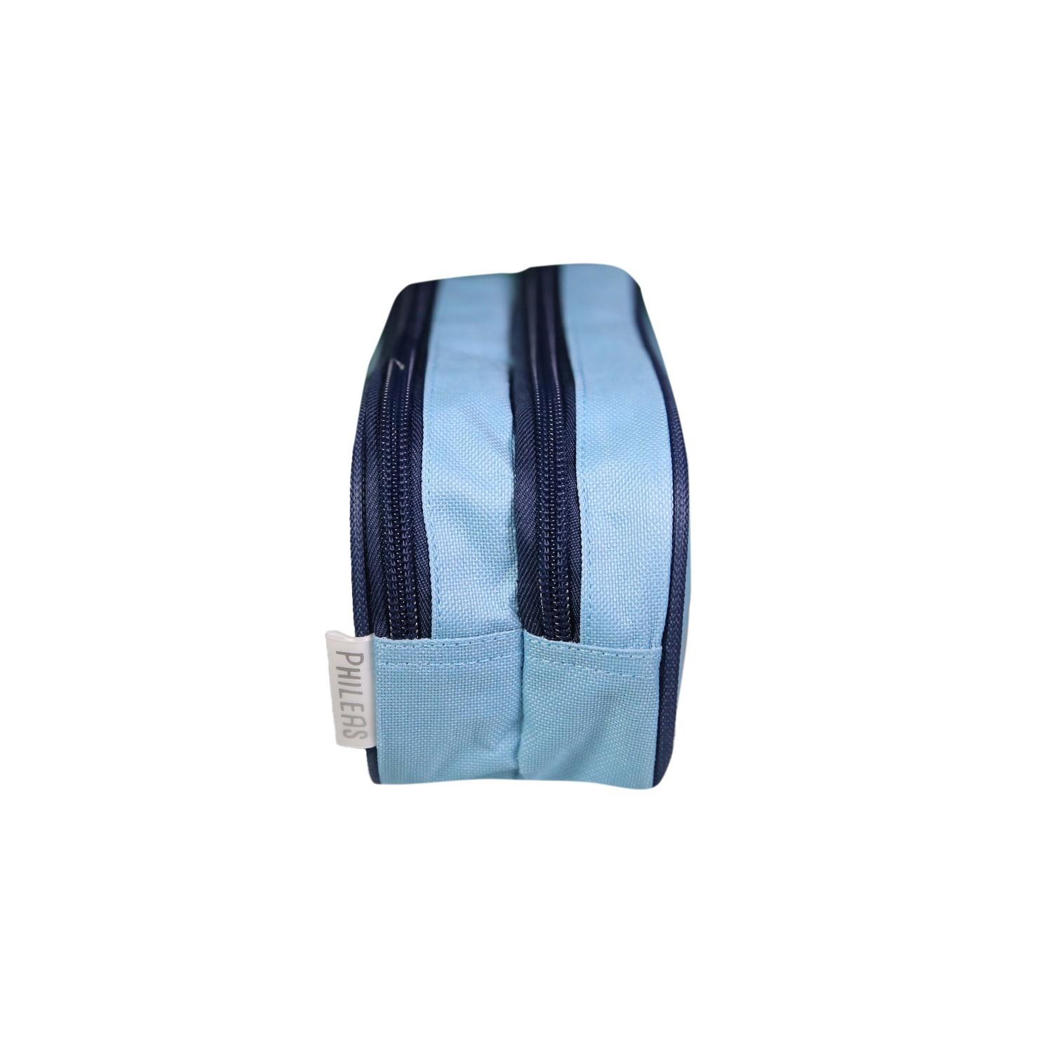 Voir la diapositive 3 : Bagtrotter BAGTROTTER Trousse scolaire 2 compartiments Phileas Bleu