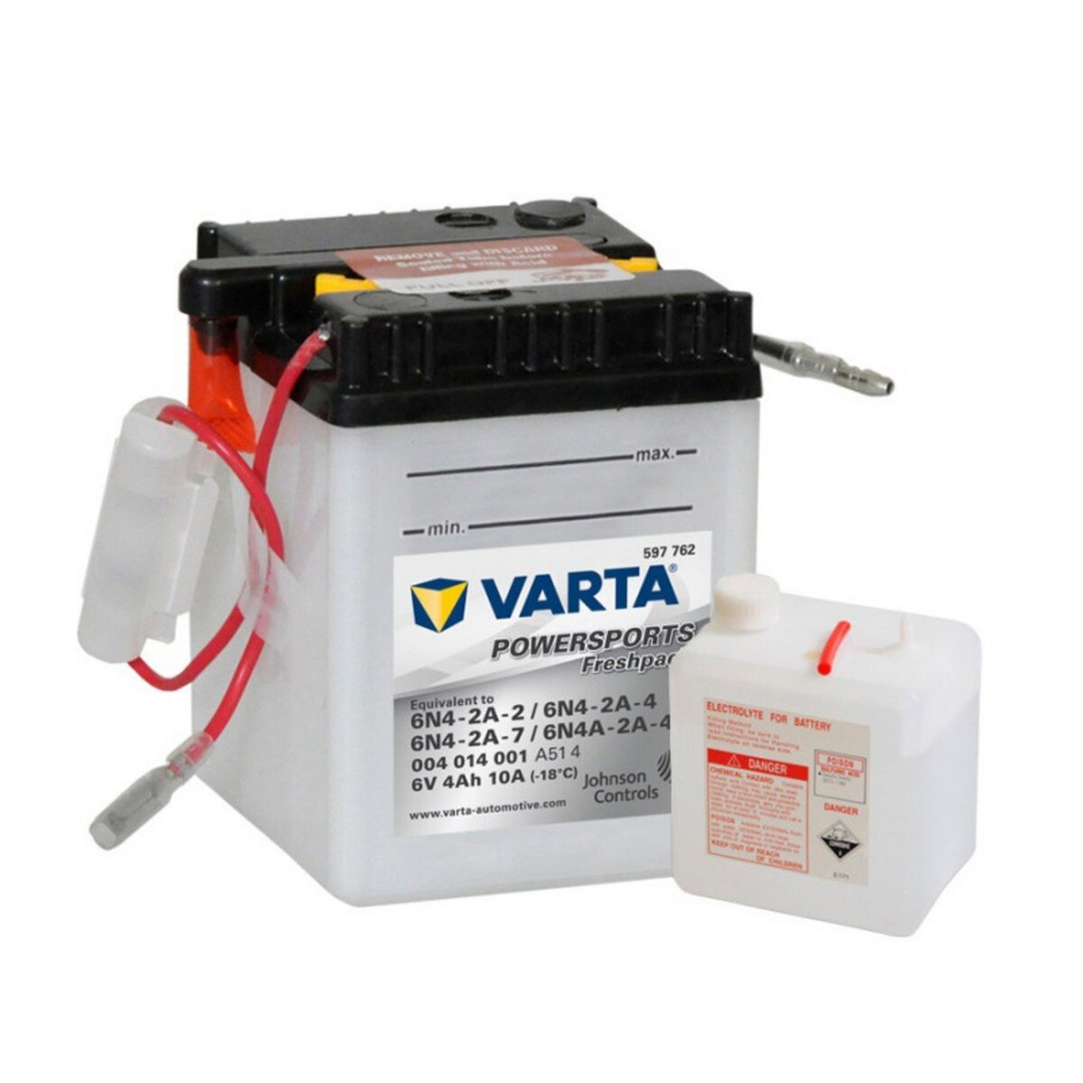 Varta Batterie Moto VARTA 6N4-2A-2, 6N4-2A-4, 6N4A-2A-7 6V 4ah 10A