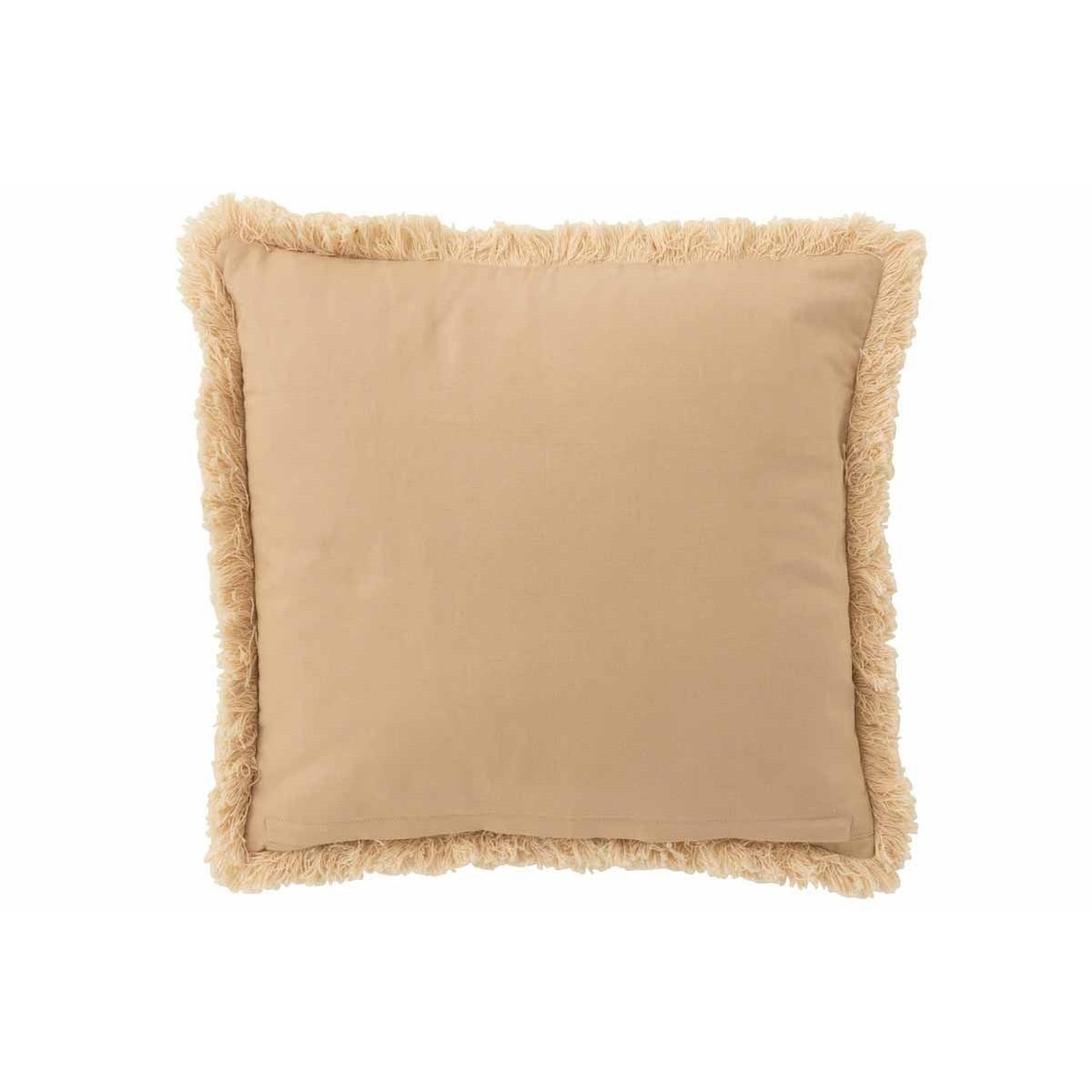 Voir la diapositive 2 : J-LINE Coussin déco  ibiza  45x45cm naturel